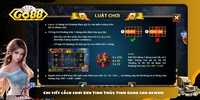 Chi tiết cách chơi Sơn Tinh Thủy Tinh Go88 cho newbie