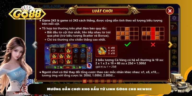 Hướng dẫn chơi kho báu tứ linh GO88 cho newbie