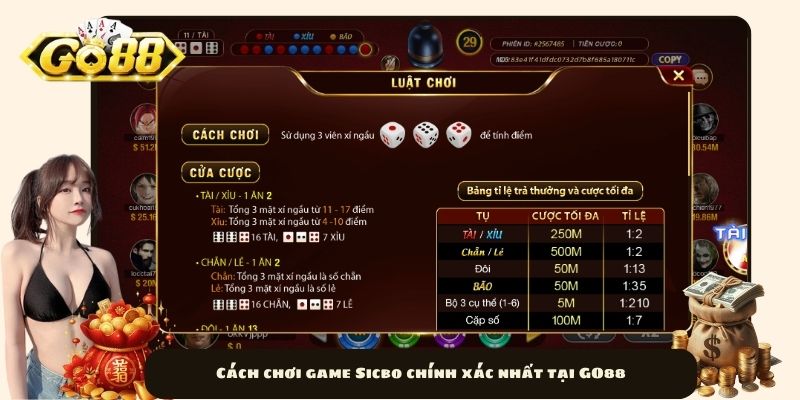 Cách chơi game Sicbo chính xác nhất tại GO88