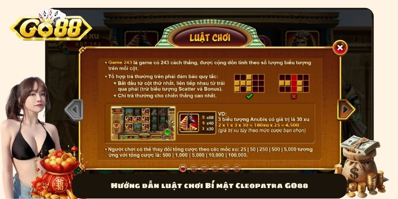 Hướng dẫn luật chơi Bí mật Cleopatra GO88