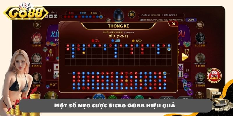 Một số mẹo cược Sicbo GO88 hiệu quả