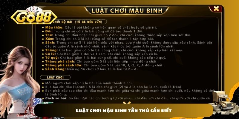 Luật chơi mậu binh tân thủ cần biết